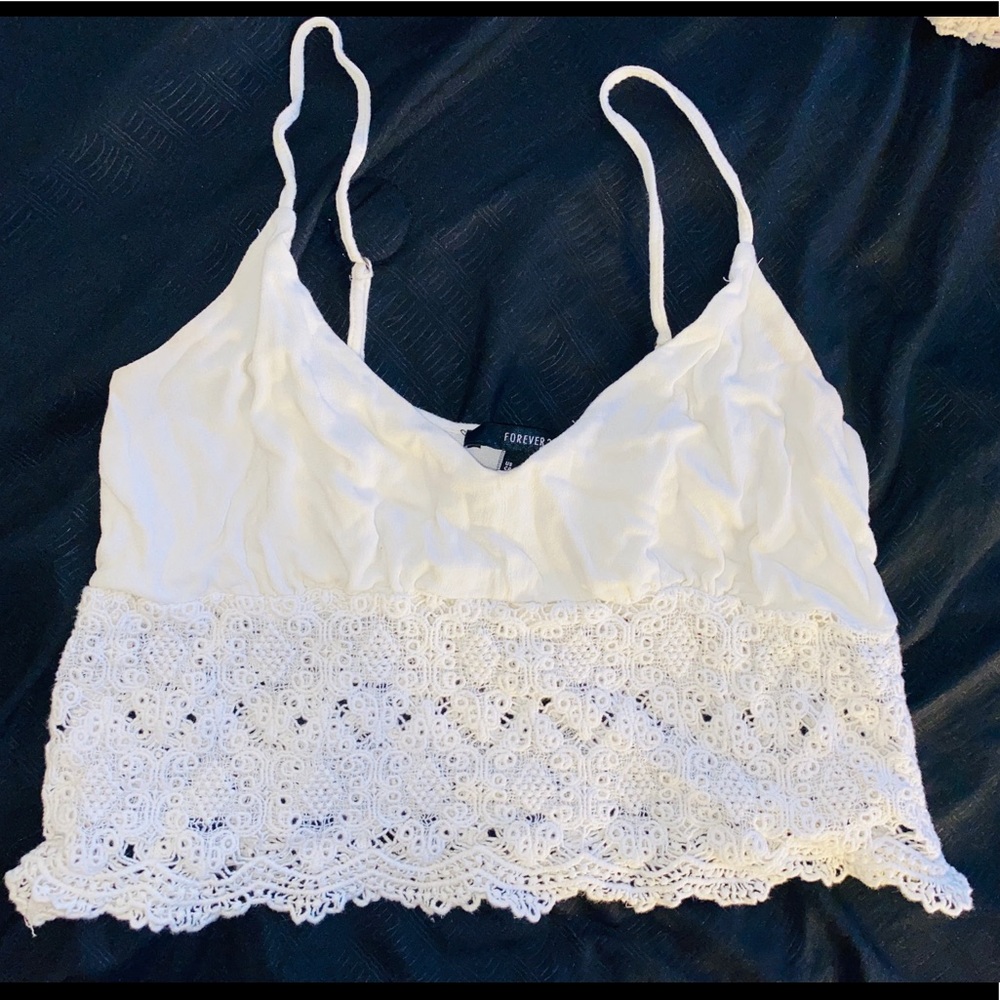 Forever 21 Laced Crop Top